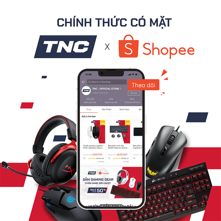 TNC Store chính thức có mặt trên Shopee